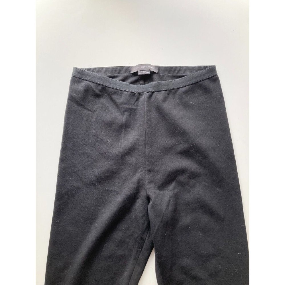 MARIE SAINT PIERRE Black Ponte Knit High Rise Ankle Zip Leggings, Size 1 / S - Picture 2 of 14